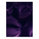 Elegancia II · Arte del fractal · Púrpura y negro Postal