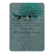 Elegancia metálica del pavo real de la aguamarina comunicados personalizados