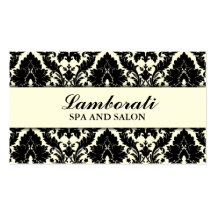 Elegante moderno del damasco de la crema elegante  tarjetas de visita