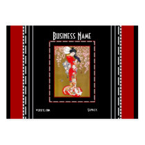Elegante negro rojo japonés asiático de la tarjeta tarjetas de negocio