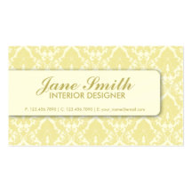 Elegante profesional retro floral del damasco eleg tarjeta personal