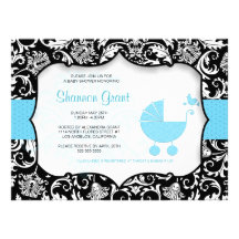 ElegBlack y plantilla azul de la invitación de la 