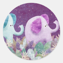 Elelphants que sostiene las colas - pegatinas