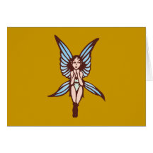 Elfe Fee fairy Grußkarte