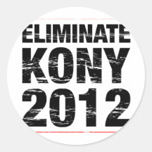 Elimine Kony 2012 Pegatinas Redondas