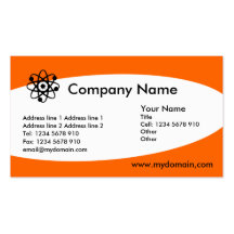 Eliptical - naranja tarjetas de visita