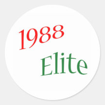 Élite 1988 pegatina redonda