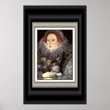 Elizabeth I y su gatito Posters