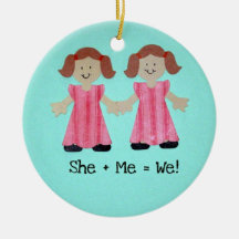Ella + ¡Yo = nosotros! Ornaments Para Arbol De Navidad