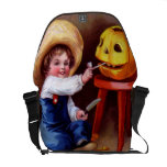 Ellen H. Clapsaddle: Muchacho con Jack O'Lantern bolsas messenger