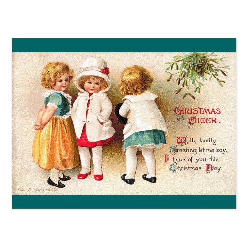 Ellen H. Clapsaddle - tres chicas lindos Tarjetas Postales