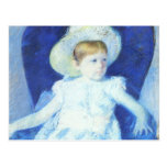 Elsie en una silla azul, Mary Cassatt Postal