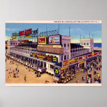 Embarcadero de los jóvenes de Atlantic City New Je Poster