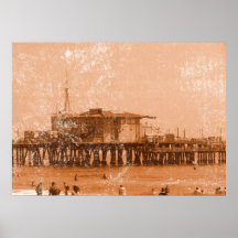 Embarcadero de Santa Mónica Poster