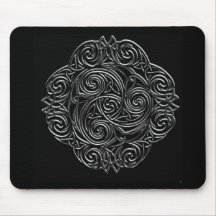 Emblema céltico de plata alfombrilla de ratón