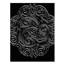 Emblema céltico de plata tarjeta postal