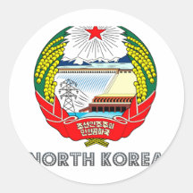Emblema coreano etiqueta redonda