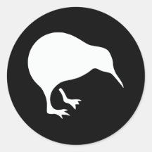 Emblema de Nueva Zelanda del kiwi Etiqueta