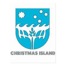 Emblema del isleño del navidad tarjeta postal