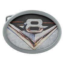 Emblema del motor de V8 Hebillas De Cinturón Ovales