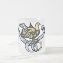 Emblema del pájaro del vintage tazas de café