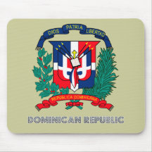 Emblema dominicano alfombrillas de ratón