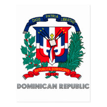 Emblema dominicano tarjetas postales