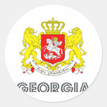 Emblema georgiano etiqueta redonda