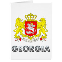 Emblema georgiano tarjeta
