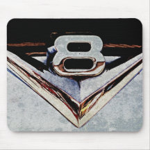 Emblema grande del bloque de V8 del Grunge Tapete De Ratones