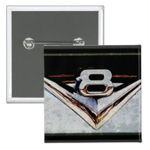 Emblema grande del bloque de V8 del Grunge Pin