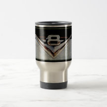 Emblema grande del bloque de V8 del Grunge Taza