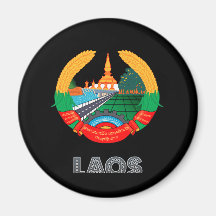Emblema laosiano imanes para frigoríficos