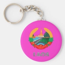 Emblema laosiano llaveros personalizados