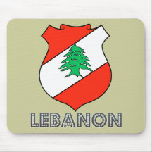Emblema libanés alfombrillas de ratón