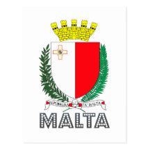 Emblema maltés tarjeta postal
