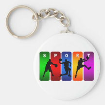 Emblema multicolor del baloncesto llaveros personalizados