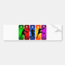 Emblema multicolor del baloncesto pegatina de parachoque