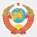 Emblema nacional de URSS Etiqueta Redonda