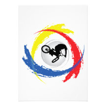 Emblema tricolor de BMX Anuncio Personalizado