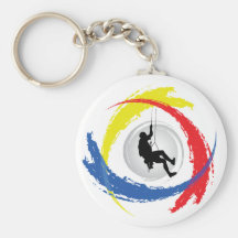 Emblema tricolor de la escalada llavero personalizado