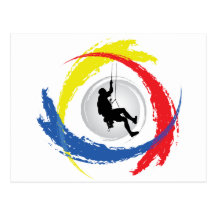 Emblema tricolor de la escalada postales