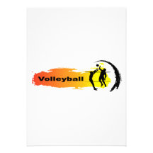 Emblema único del voleibol invitacion personalizada