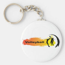 Emblema único del voleibol llaveros personalizados