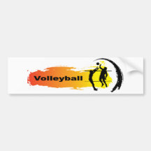 Emblema único del voleibol pegatina de parachoque