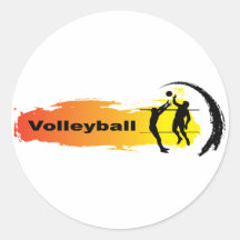 Emblema único del voleibol pegatinas  