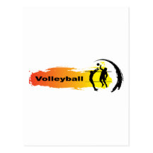 Emblema único del voleibol postales