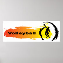 Emblema único del voleibol posters