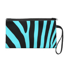 Embrague del estampado de zebra de la aguamarina