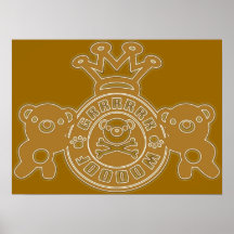 Embroidered_Bear Posters